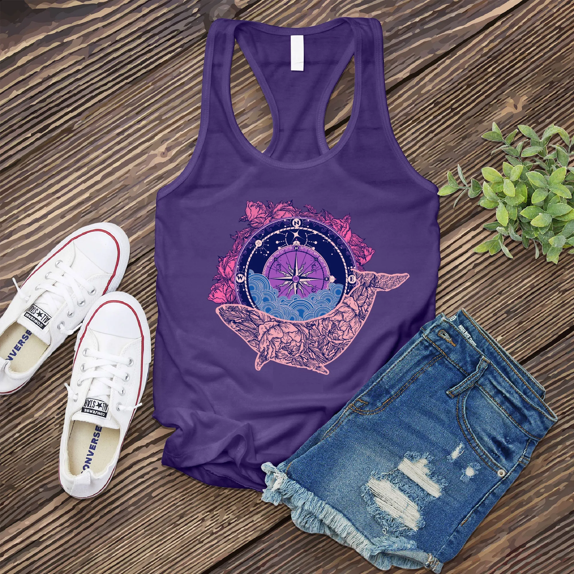 Cosmic Ocean compass Women's Tank Top