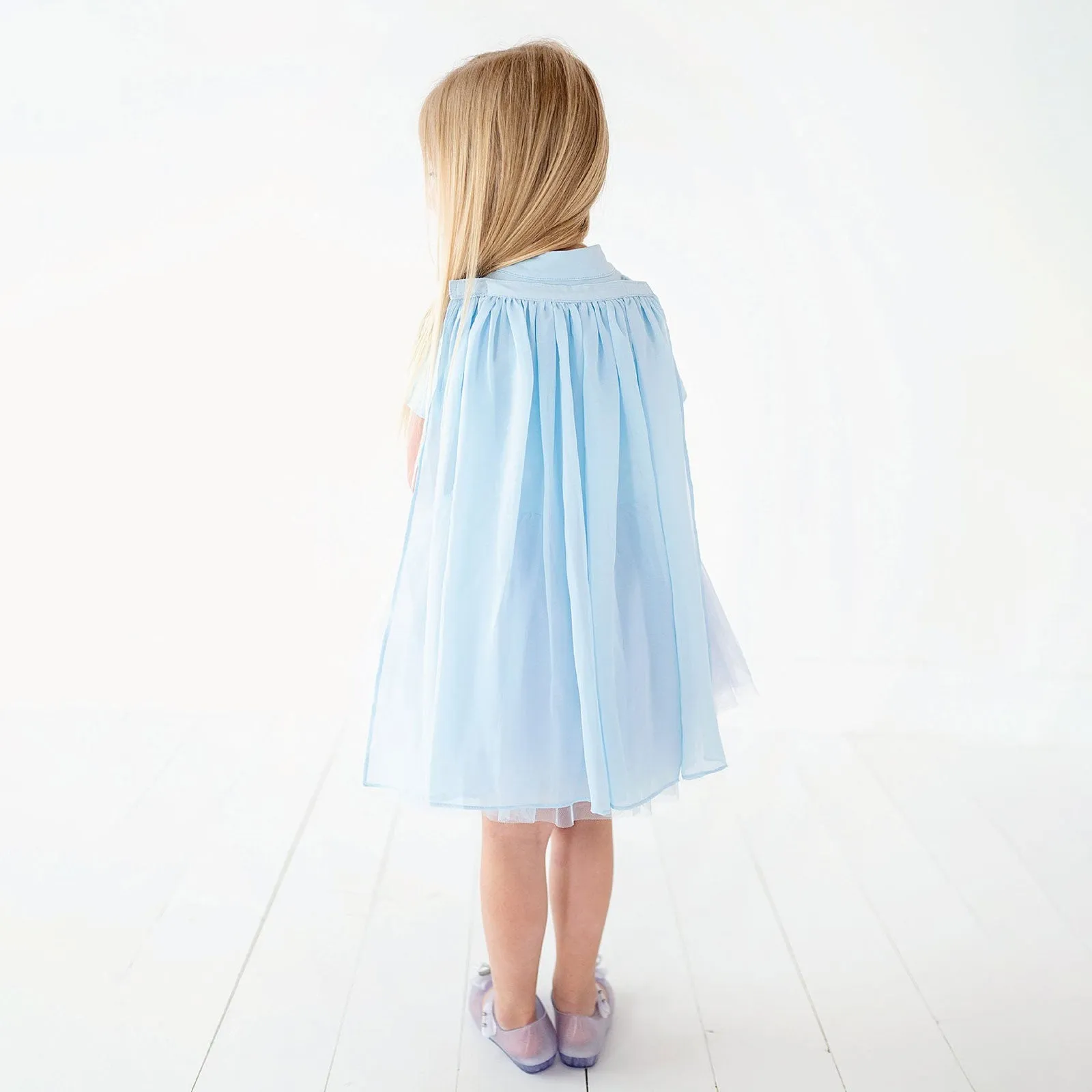 Crystal Blue Dress with Cape