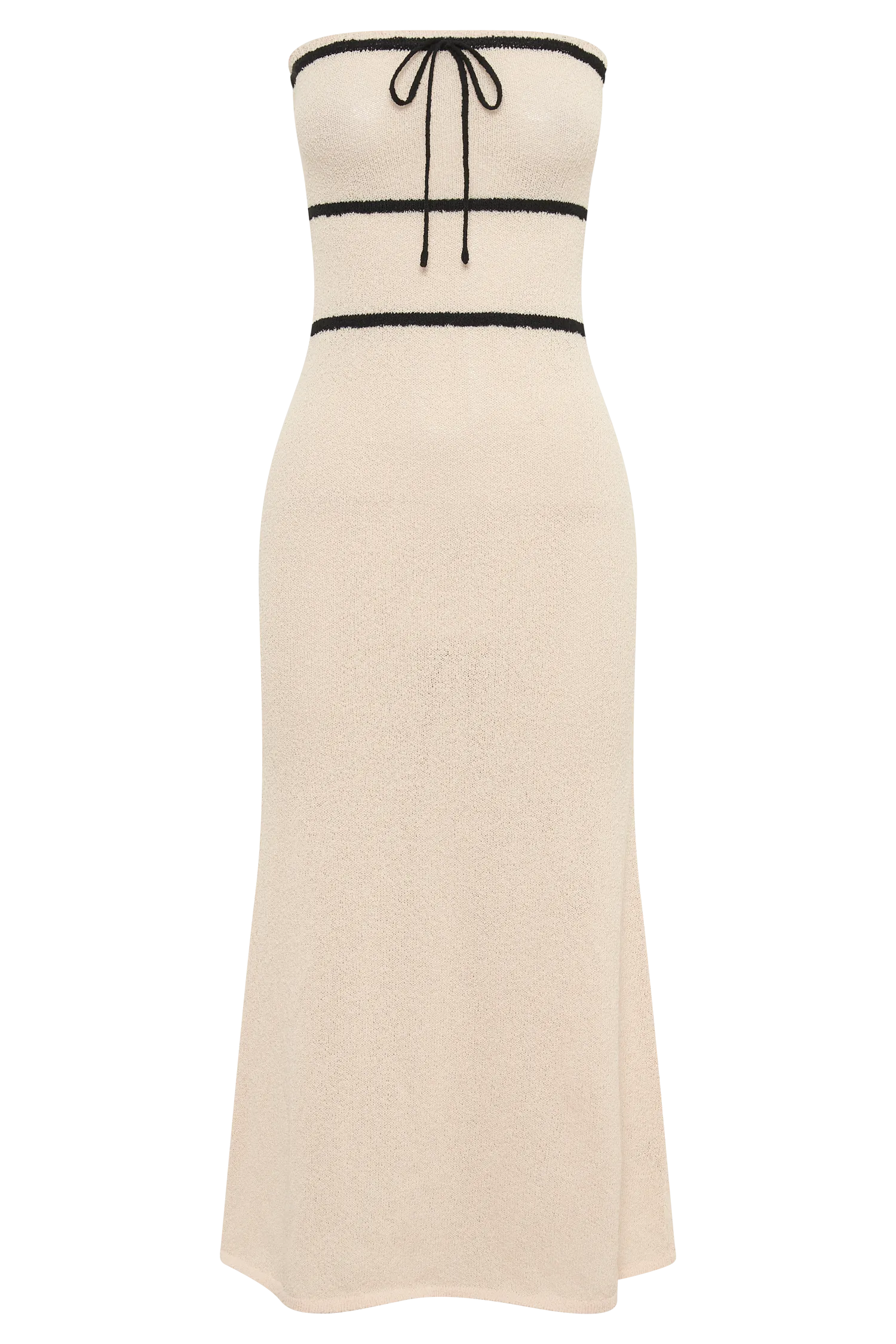 Dawn Strapless Knit Midi Dress - Cream