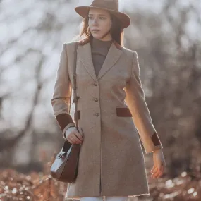 Demelza Hazelnut Wool Coat