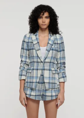 Derek Lam 10 Crosby - Ralph Ruched Slv Jacket In Blue Multi