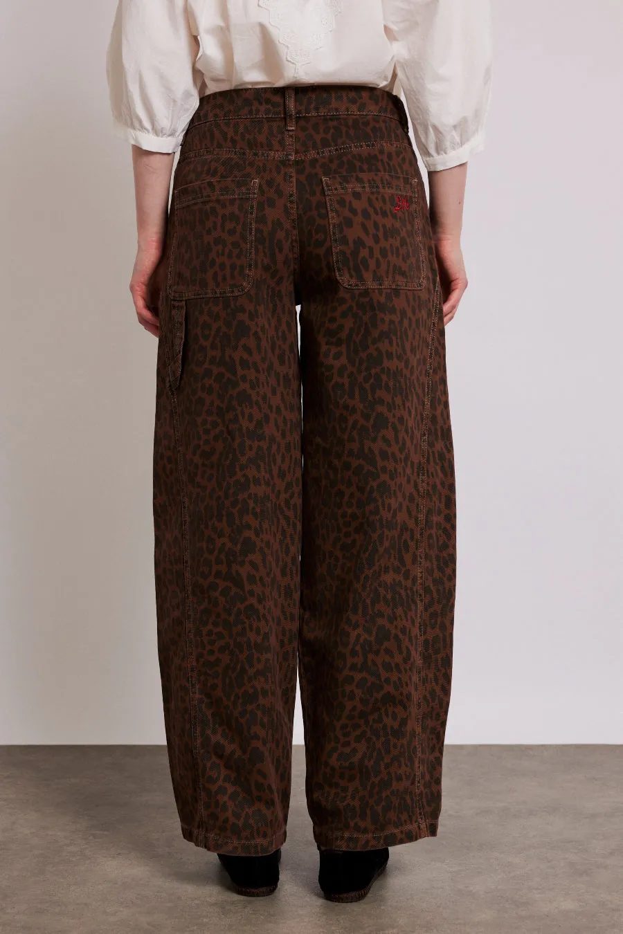 dion jeans - dark leopard overdye