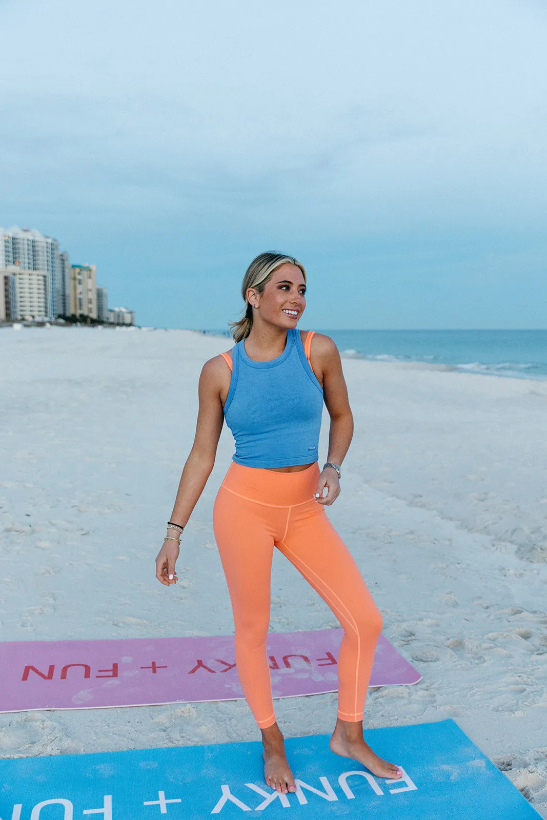 Elise High-Neck Tank - Laguna Blue