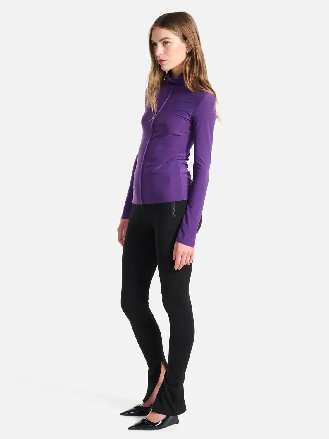 ENA PELLY FREYA LONG SLEEVE TOP IN MEADOW VIOLET