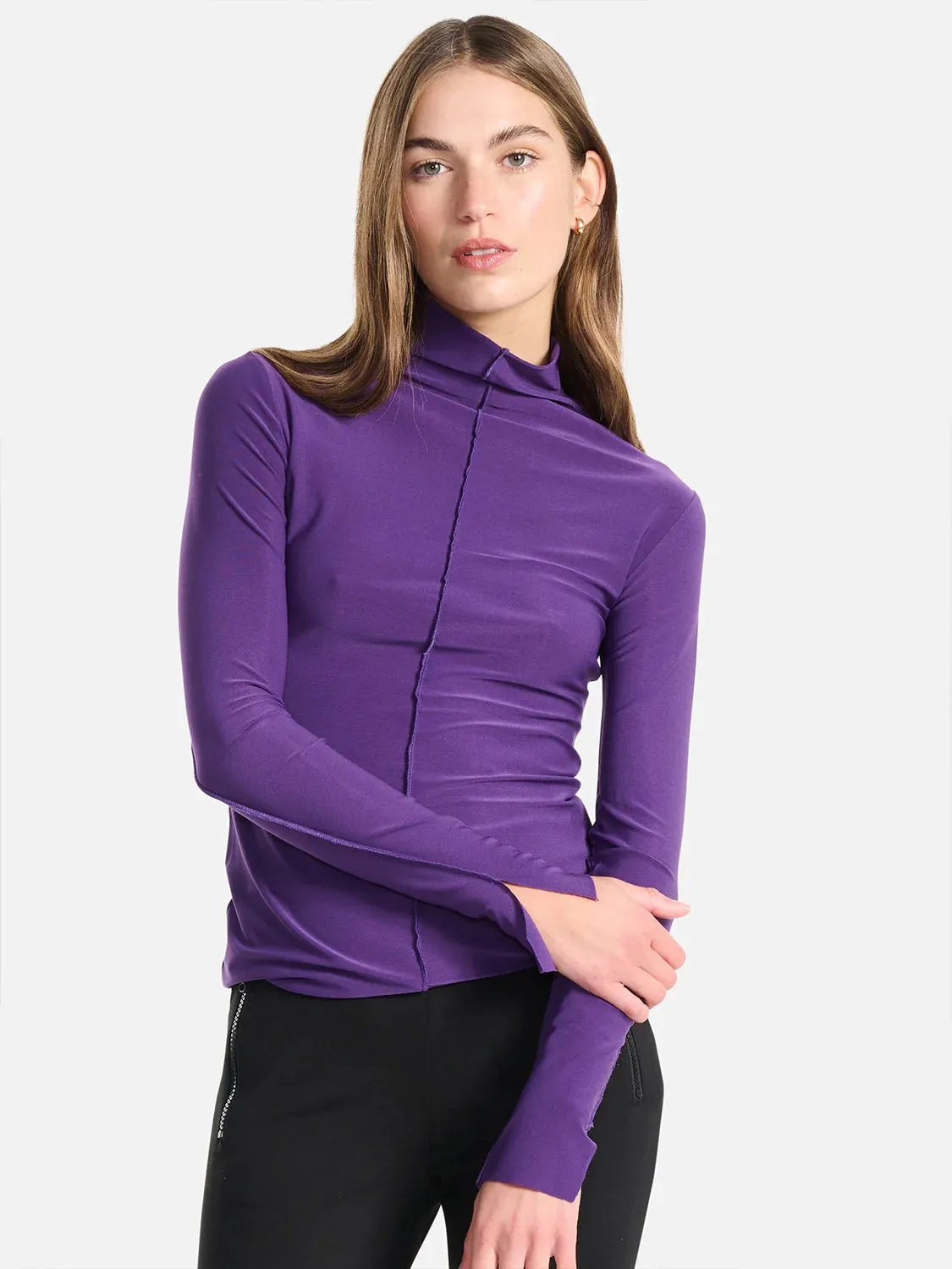 ENA PELLY FREYA LONG SLEEVE TOP IN MEADOW VIOLET