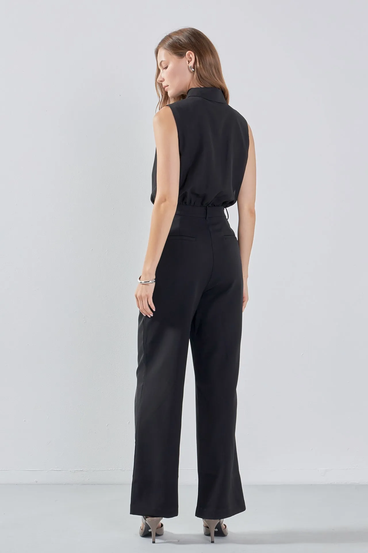 Endless Rose - Sleeveless Ruffle Jumpsuit