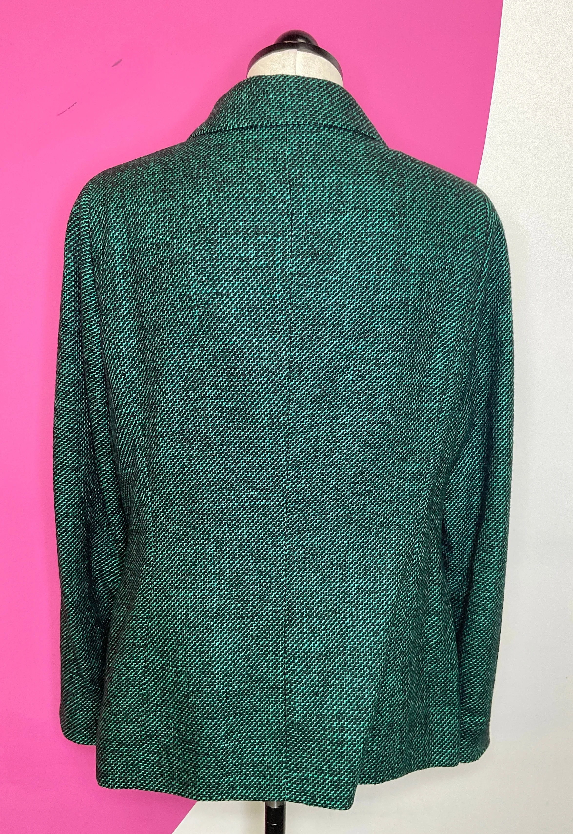 ESCADA BINNLE GREEN TWEED BLAZER - 46 (XL)