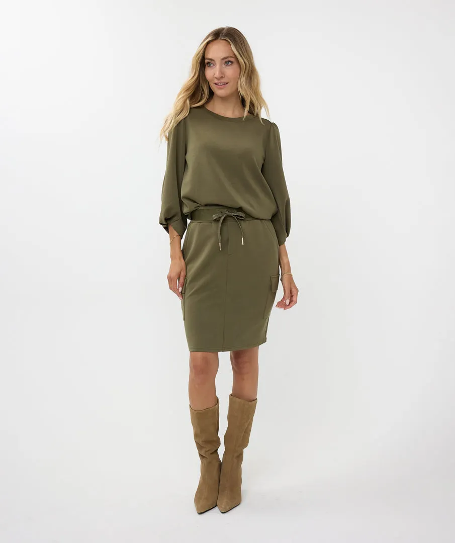 Esqualo Cargo Skirt Green