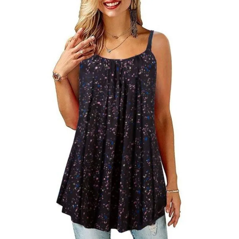 Floral Print Casual Loose Tank