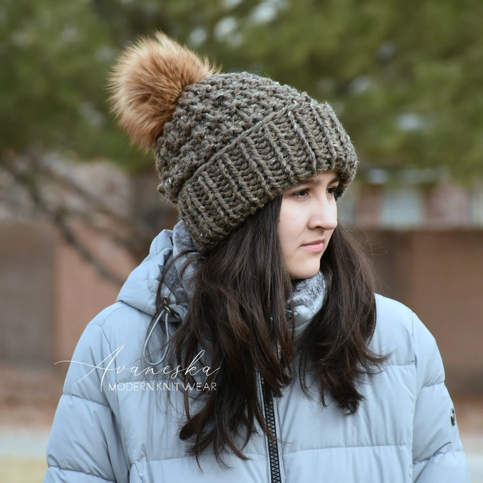 Fold Over Brim Chunky Pom Hat | THE MADDIE