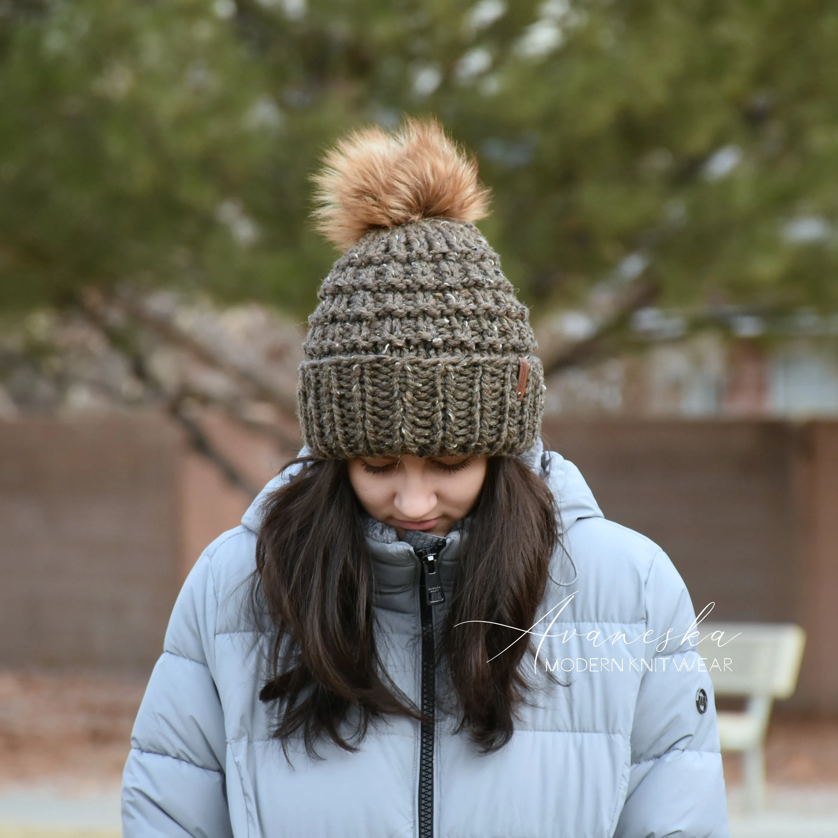 Fold Over Brim Chunky Pom Hat | THE MADDIE