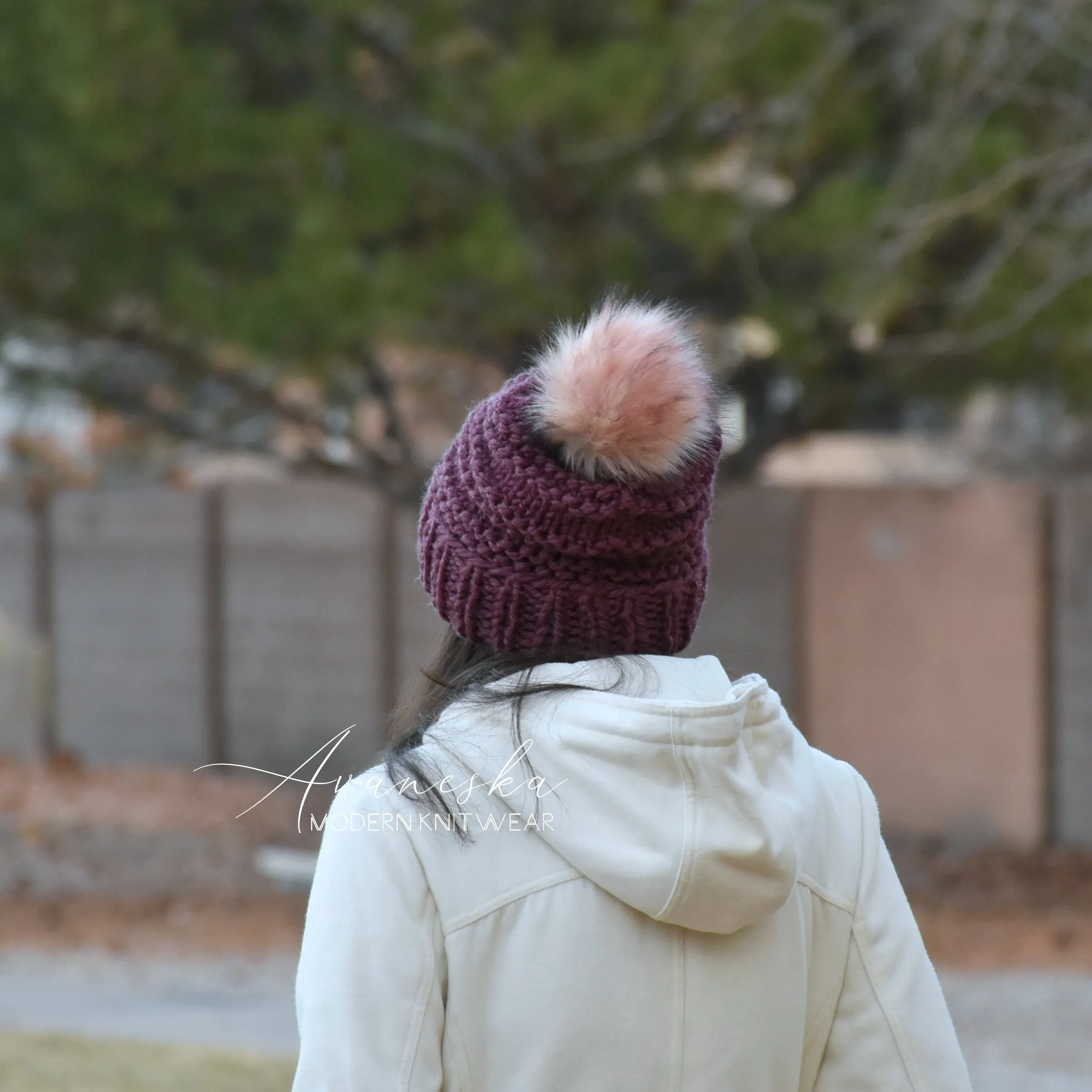 Fold Over Brim Chunky Pom Hat | THE PEARL