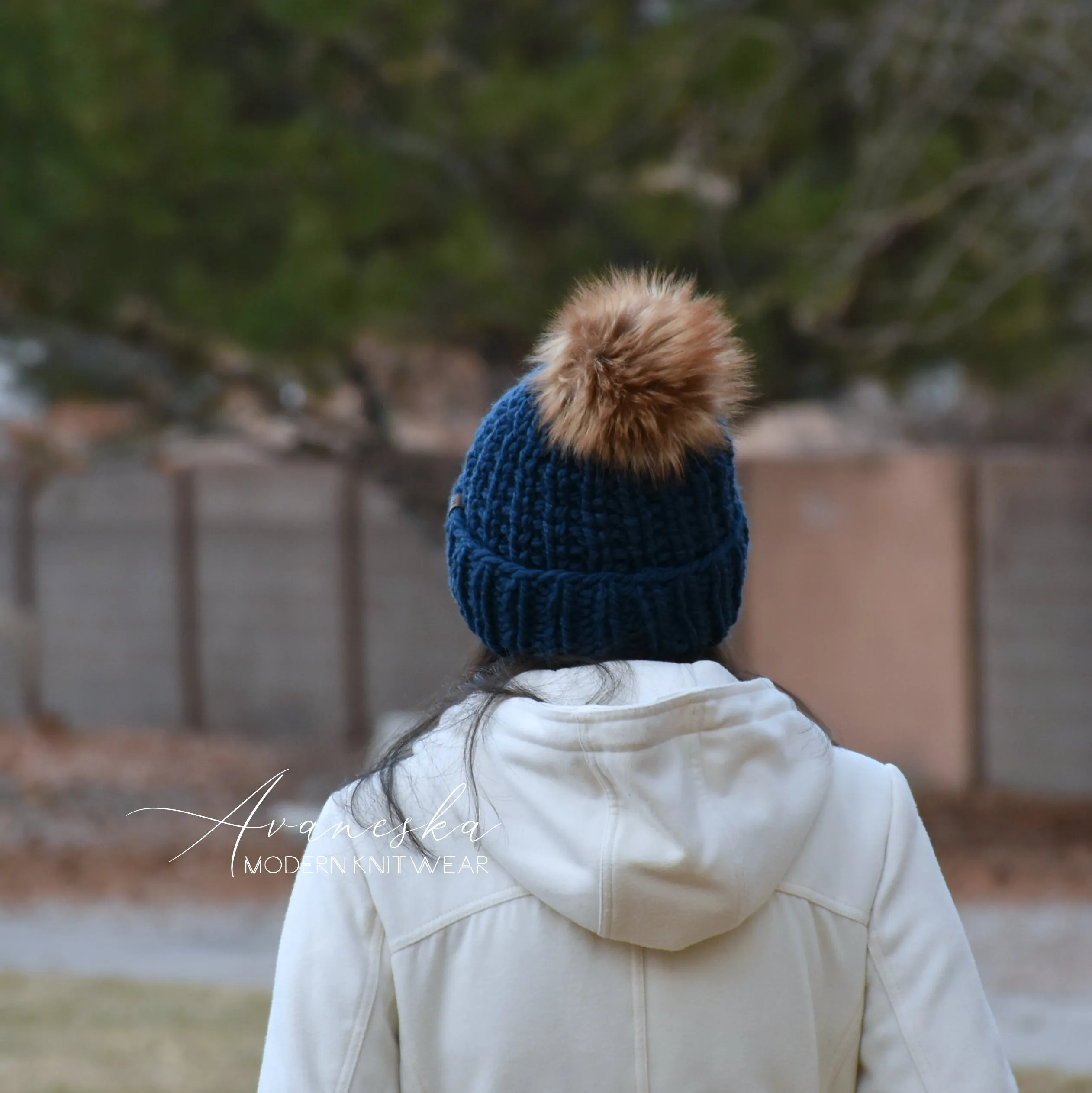 Fold Over Brim Chunky Pom Hat | THE TYRA