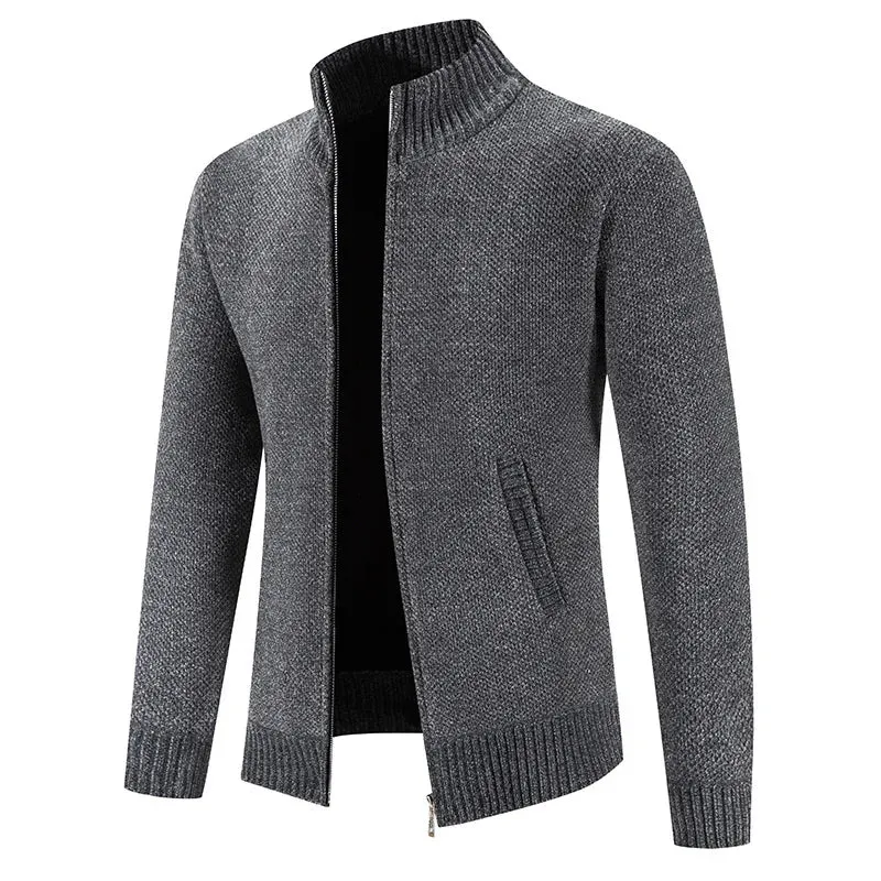 Funki Buys | Sweaters | Men's Slim Fit Zip Up Cardigan Sweaters