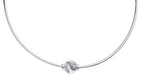 Genuine Sterling Silver Cape Cod Necklace with Sterling Silver Twist Bead