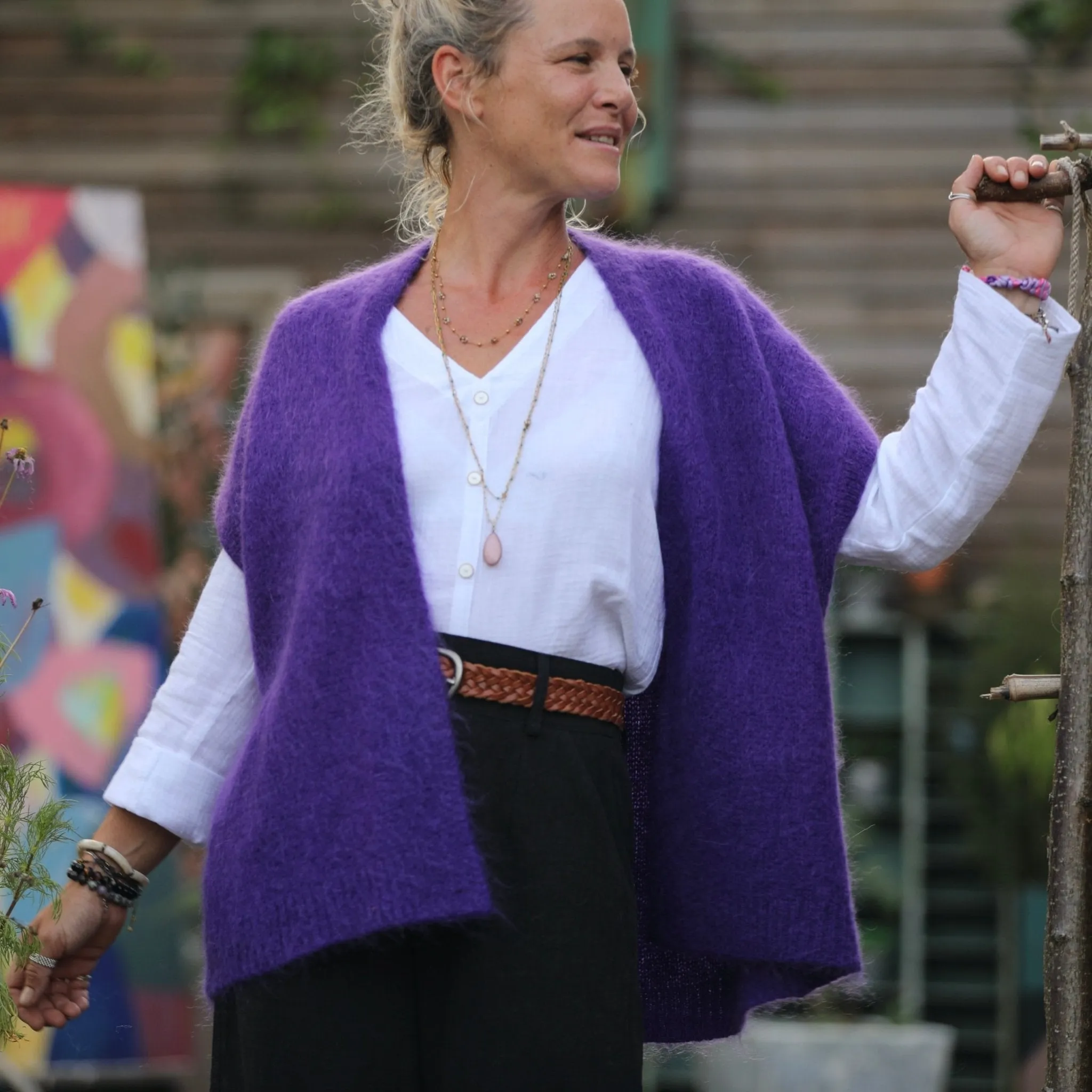 Gilet Mireille violette