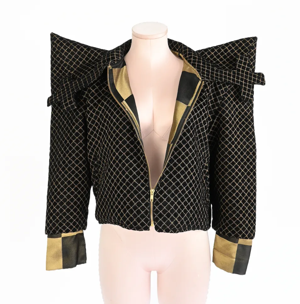 GOLD CHECK POINT SHOULDER JACKET