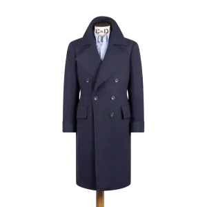 Greatcoat in Navy Twill Wool