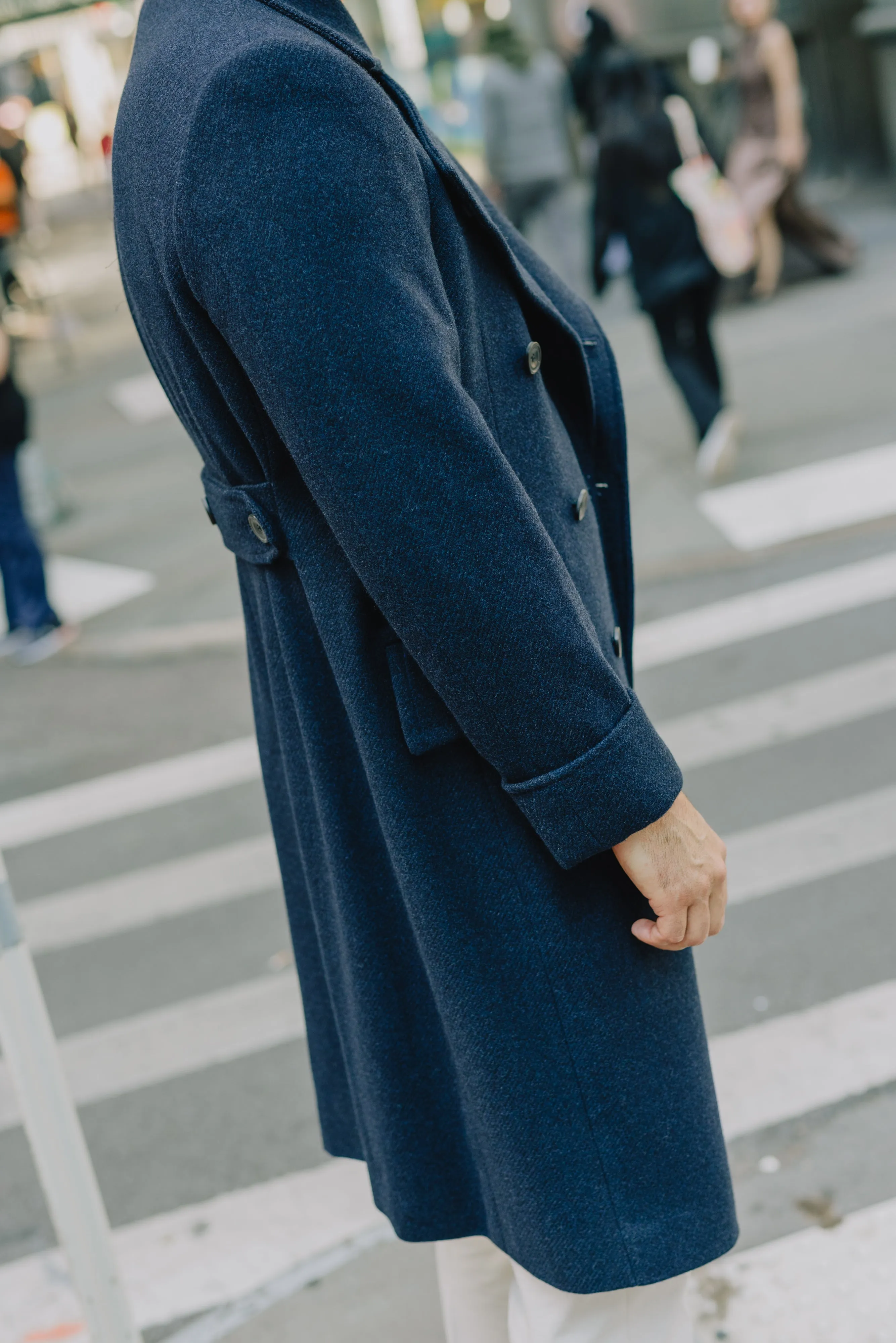 Greatcoat in Navy Twill Wool