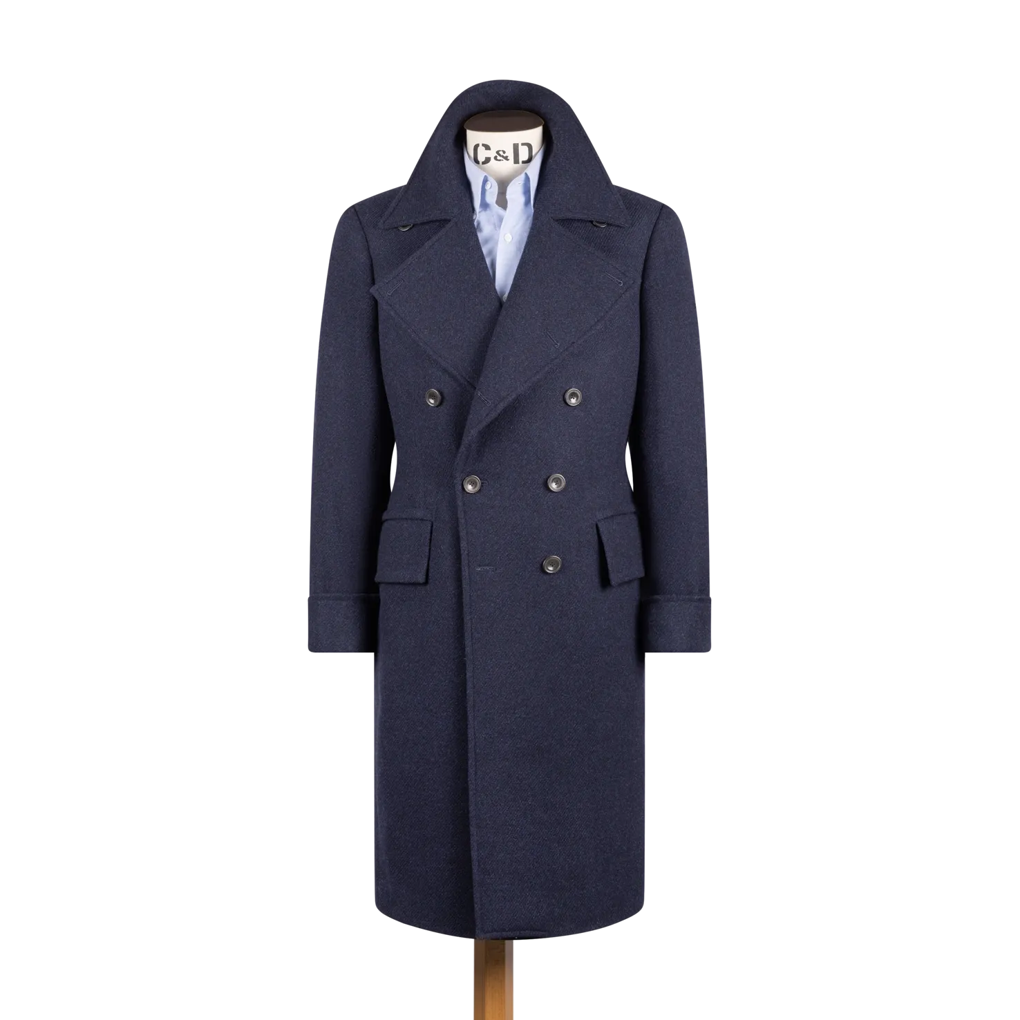 Greatcoat in Navy Twill Wool