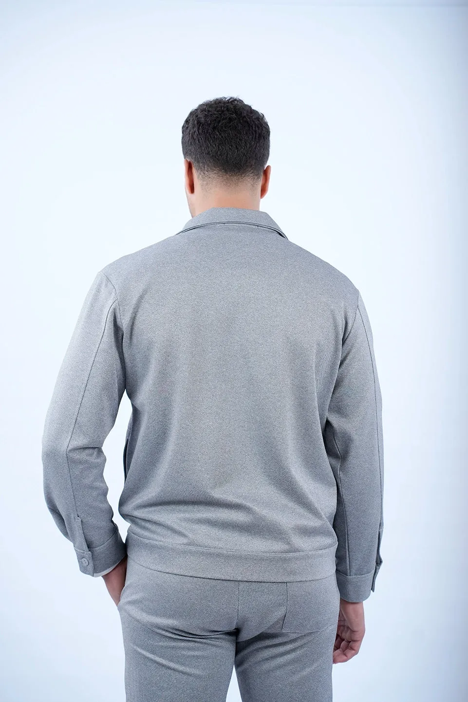 Grey Jacket With Side Pocket