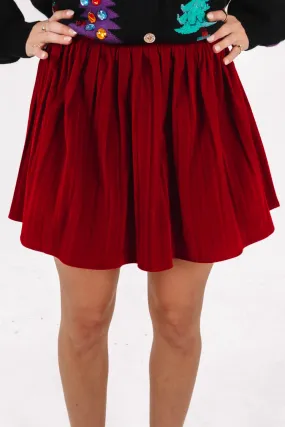 Holly Jolly Feeling Skirt - Red