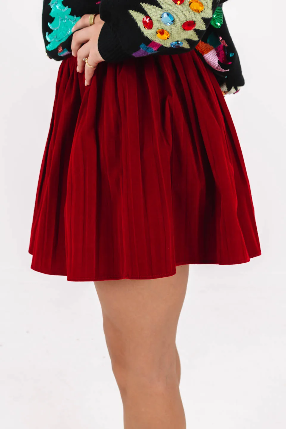 Holly Jolly Feeling Skirt - Red