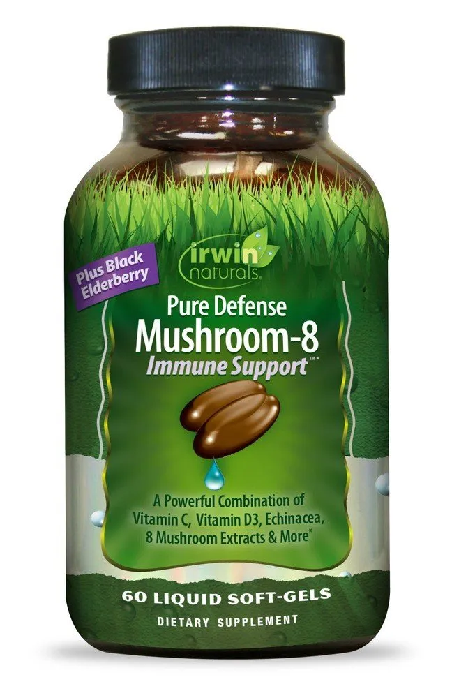 Irwin Naturals Pure Defense Mushroom-8 Immune Support 60 Liquid Softgel