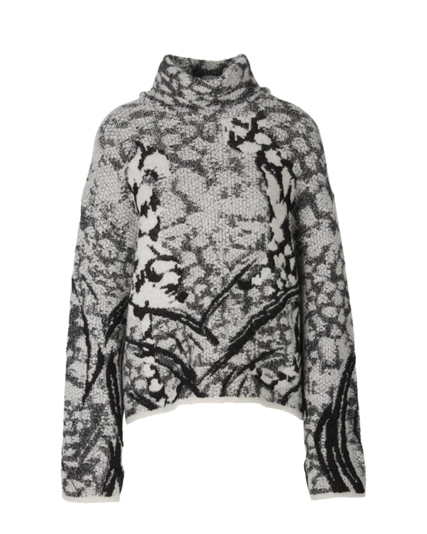 Jacquard Print Turtleneck