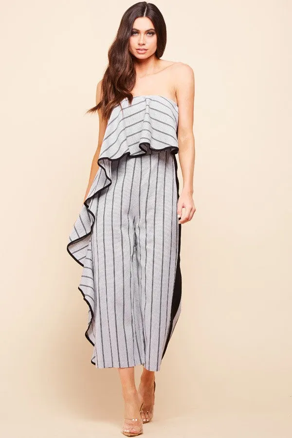 Jenner Off Shoulder Side Pleated Jumpsuit