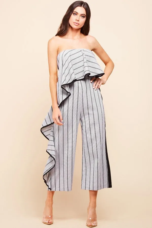 Jenner Off Shoulder Side Pleated Jumpsuit