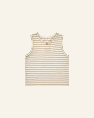 JERSEY BUTTON TANK