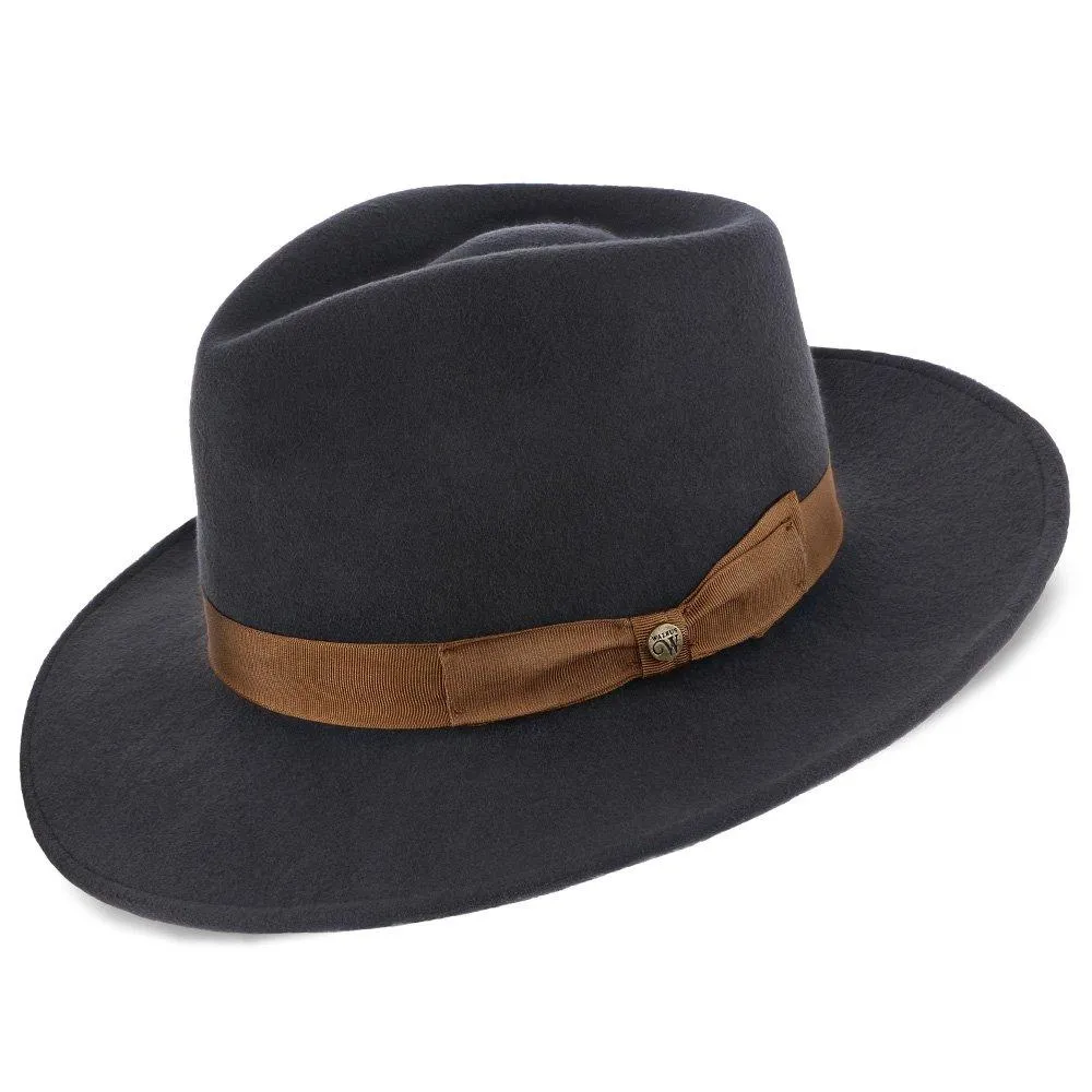 Jetsetter - Walrus Hats Grey Center Dent Wool Felt Fedora Hat