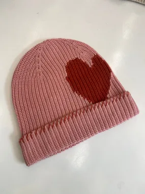 Kerri Rosenthal - Max Heart Beanie in Rhubarb