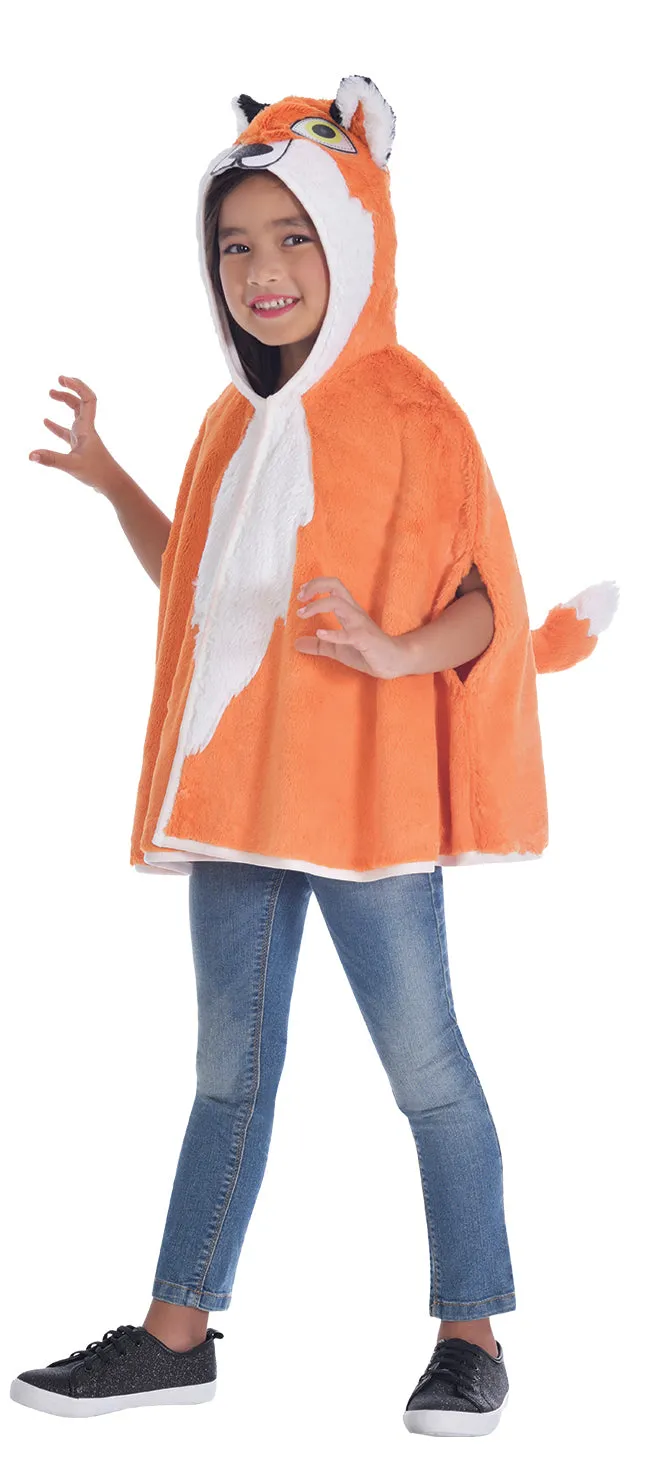 Kids Fox Cape Fantastic World Book Day Animal Fancy Dress Costume