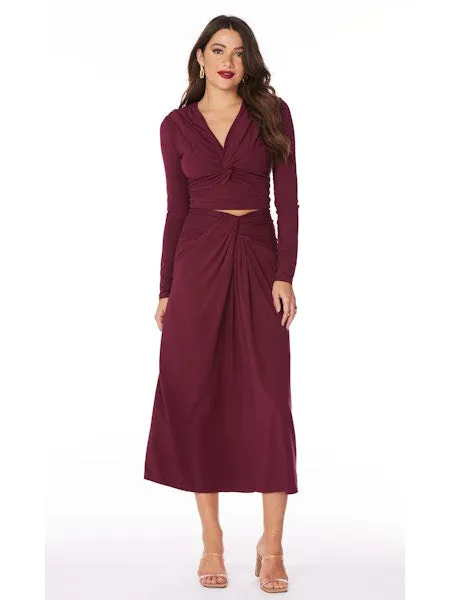 Knot Waist Maxi Skirt