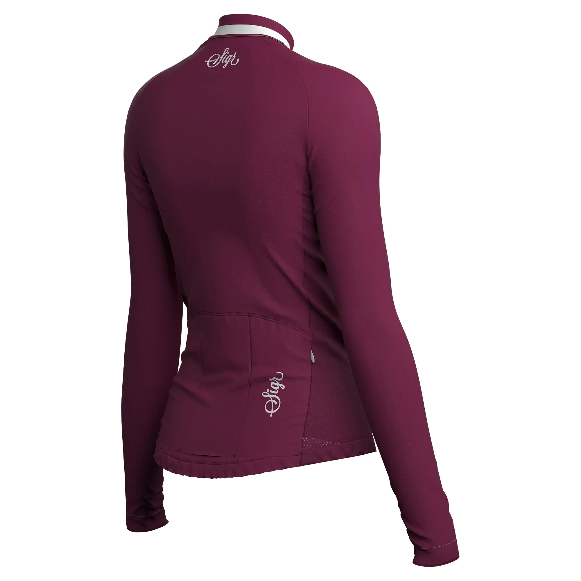 Krokus Deep Red Women's Warmer Long Sleeved Cycling Jersey