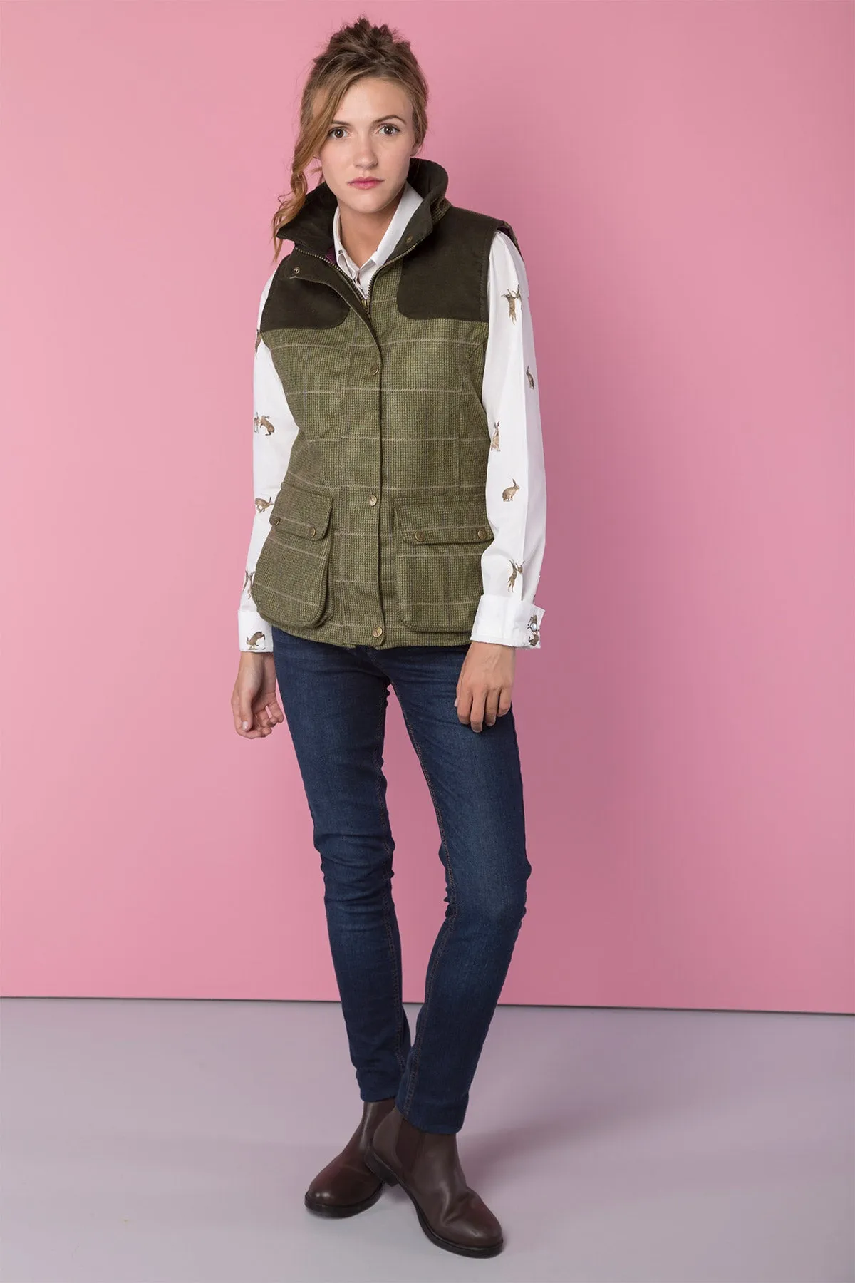 Ladies Tweed Gilet - Bramham