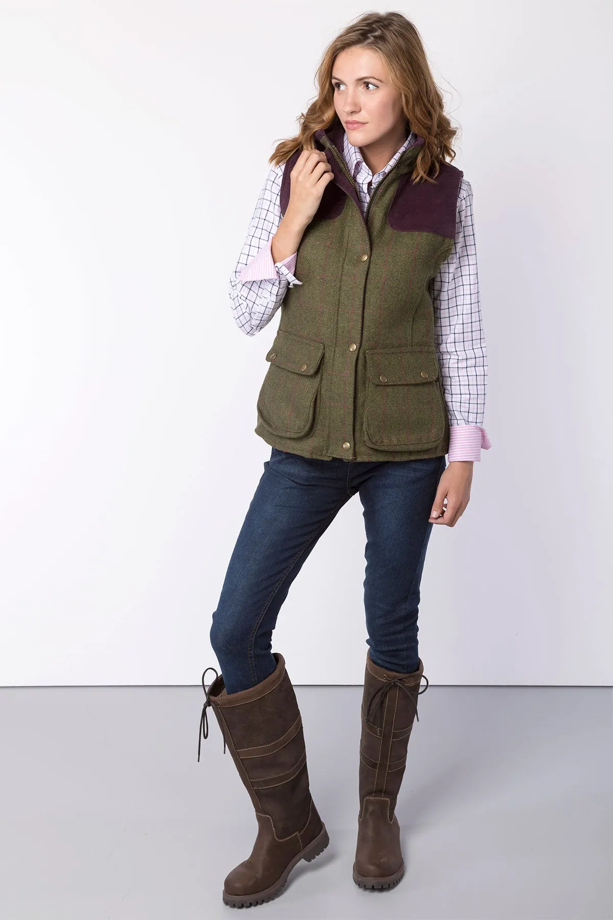 Ladies Tweed Gilet - Bramham