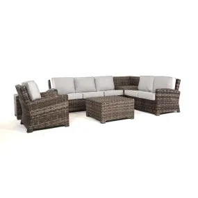 Lakeside Sectional Deep Seating Set (7 Piece Set)