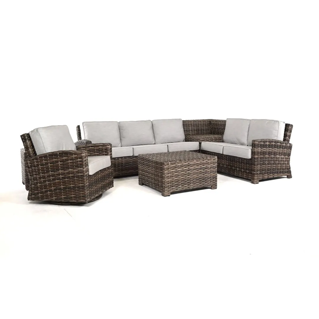 Lakeside Sectional Deep Seating Set (7 Piece Set)