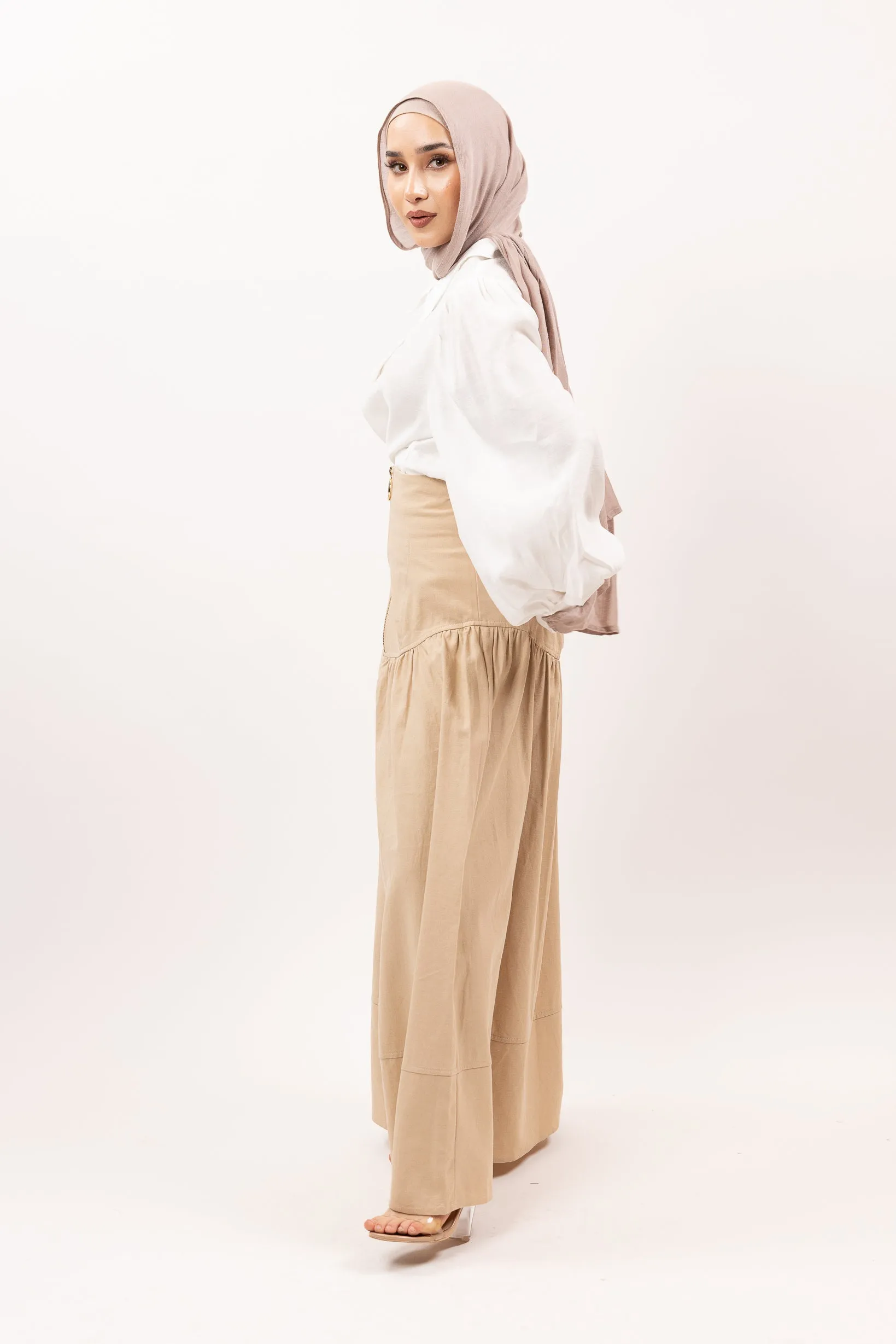 Linen Zip Skirt