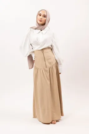 Linen Zip Skirt