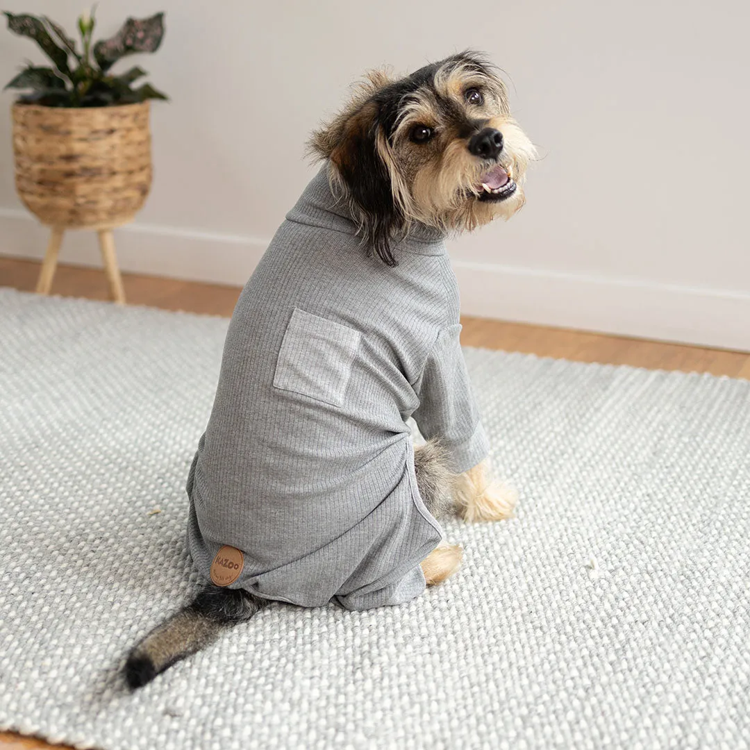 Long John Dog Pyjamas - Grey