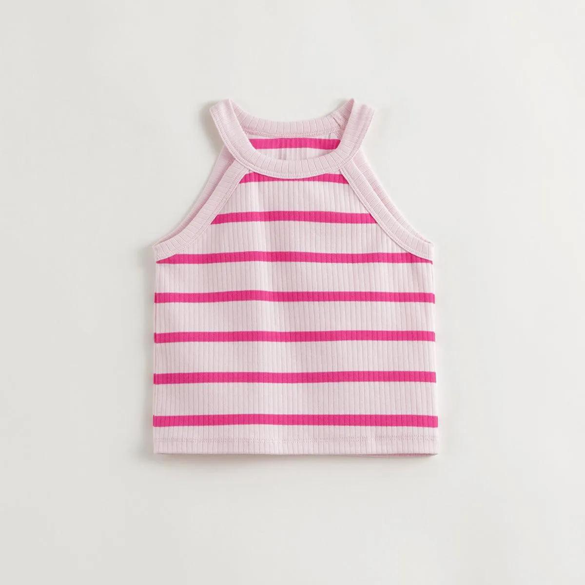 MARC & JANIE Girls Stylish Striped Halter Neck Tank Top Children's Camisole Top 240608