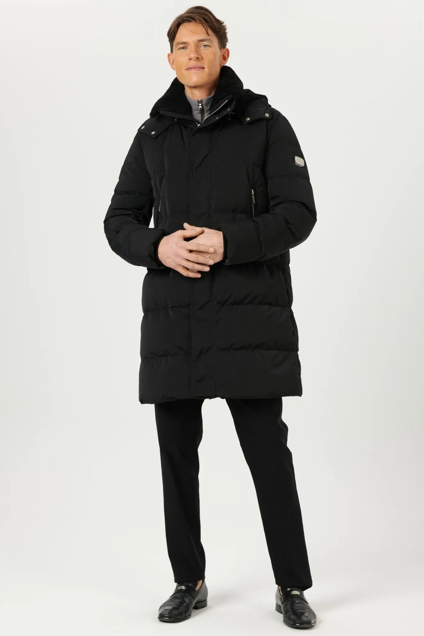 Men's Après-Ski Parka with Detachable Select Shearling Lamb Collar