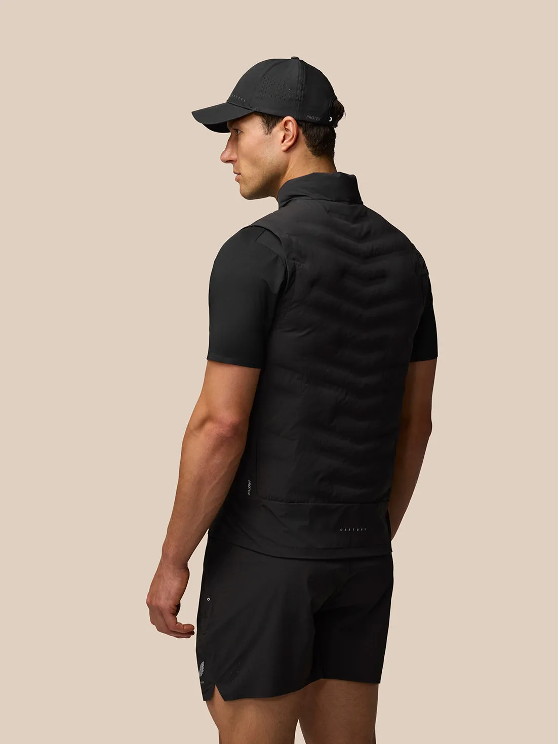 Men's Zone Breathable Sleeveless Hybrid Gilet – Black