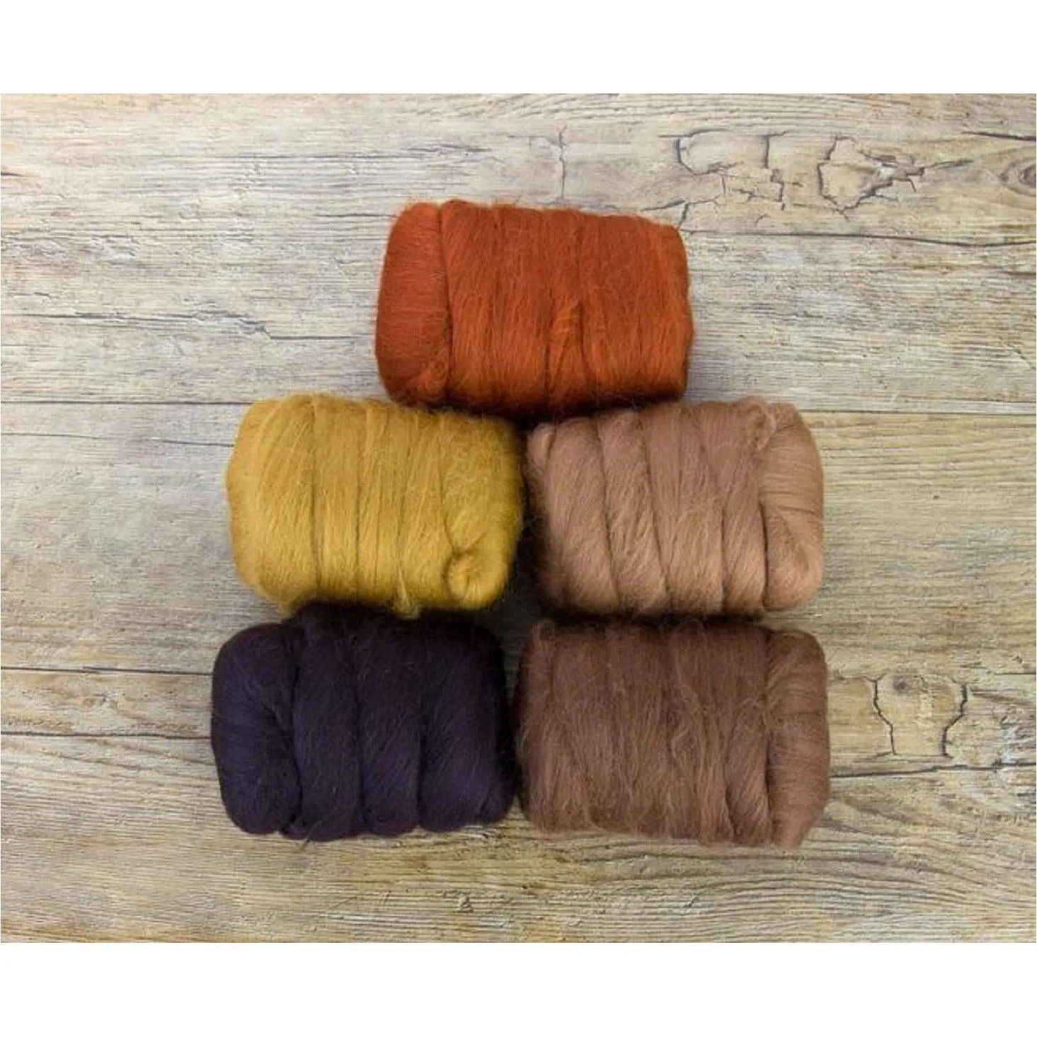 Merino Wool Roving Color Pack | Barky Browns