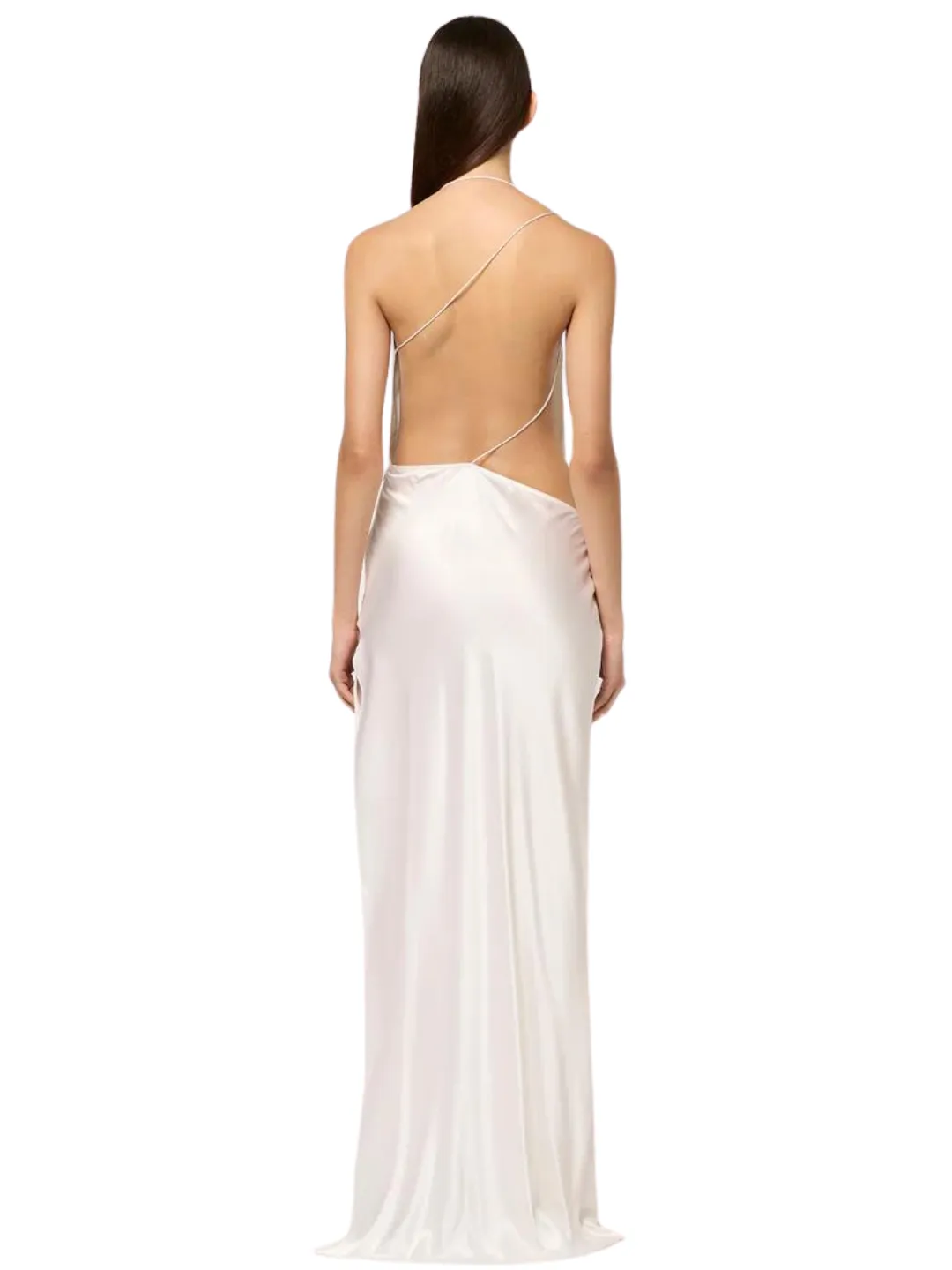 Michael Lo Sordo ICED BIAS SLIP DRESS white