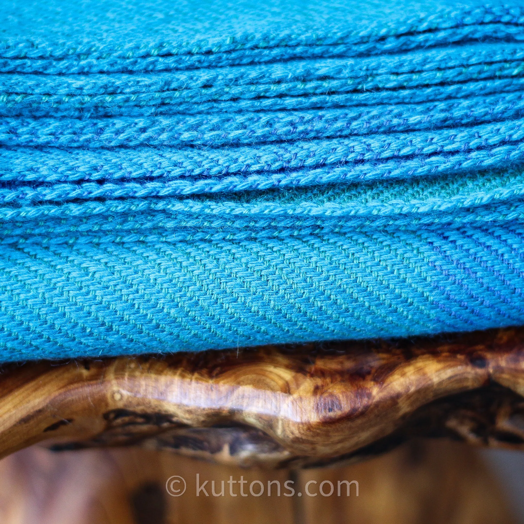 Naturally Dyed Handwoven Merino & Himalayan Wool Shawl Wrap - Dyed with Indigo & Tesu Flowers | Blue-Green, 23.5x84"